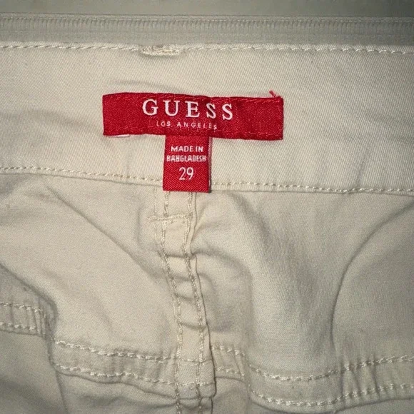 Guess Los Angeles Womens Cream Slim Fit Stretch Pants Off White Size 29 - Picture 5 of 11